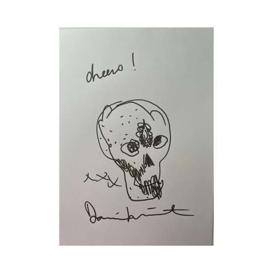 Damien Hirst - Skull (cheers) - Dessin à l'encre