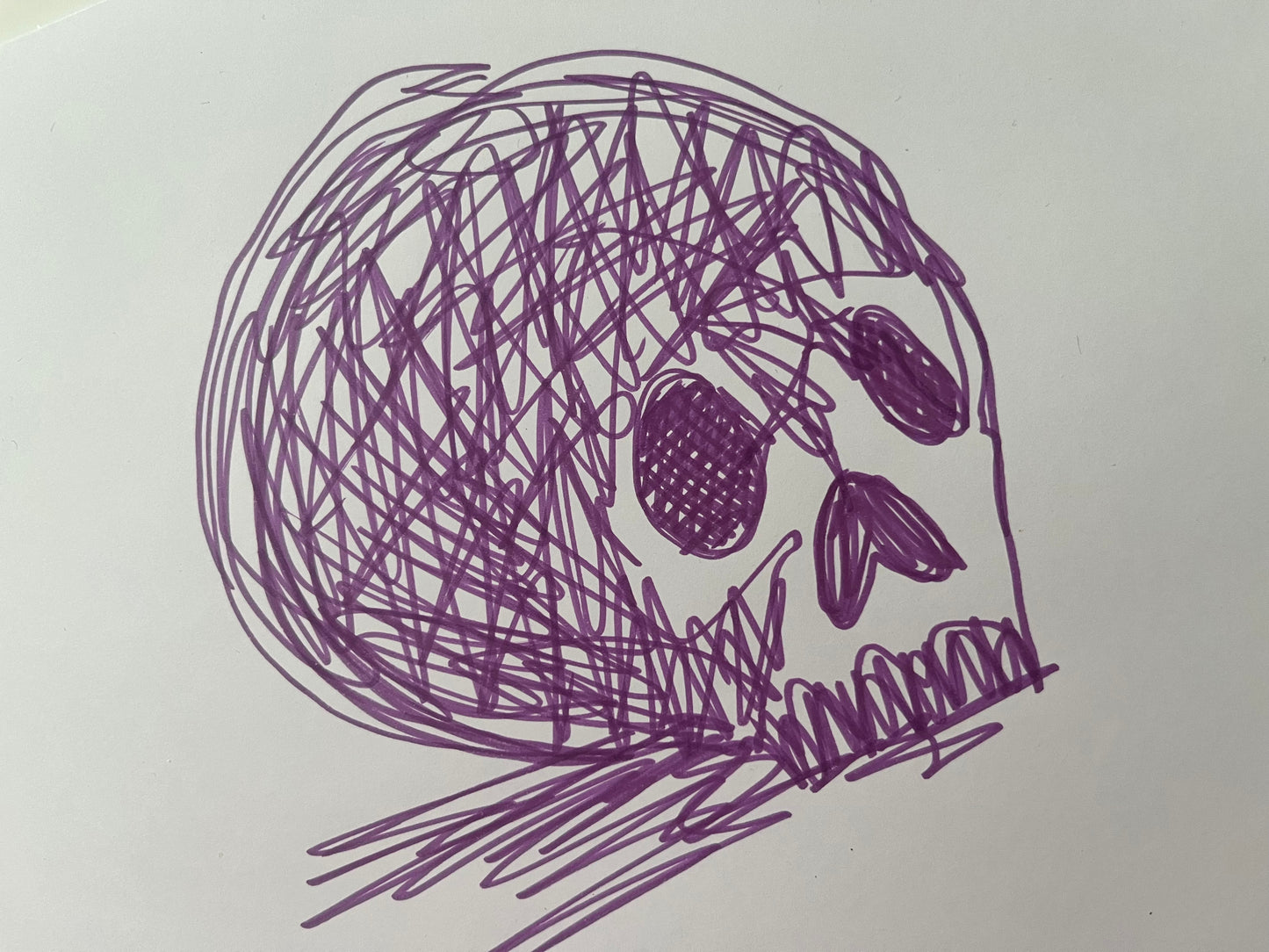 Damien Hirst - Skull - Dessin à l'encre