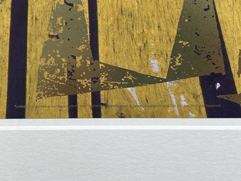 Mark GROTJAHN × MURAKAMI Takashi - Untitled (Canary Yellow and Black Butterfly 830)