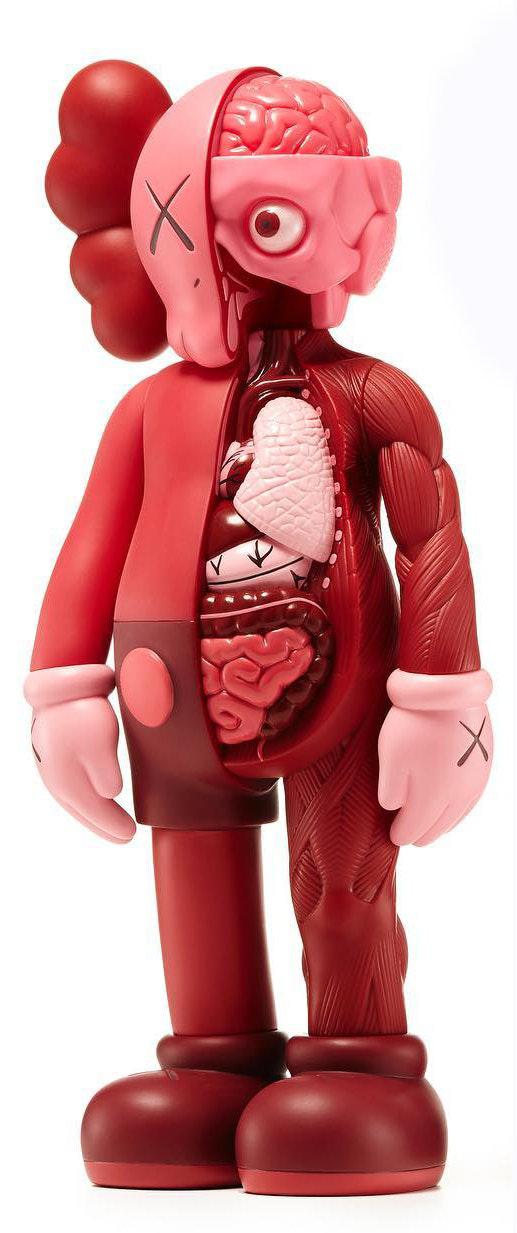 KAWS, Companion Flayed Open Edition Vinyl Figure Red, 2016