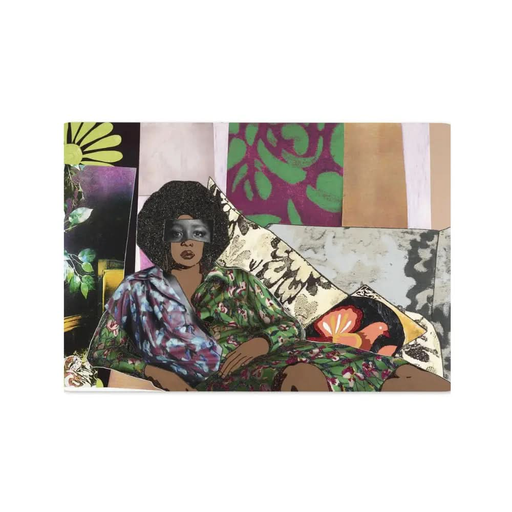 Mickalene Thomas - Afro Goddess Looking Forward - UV pigment print