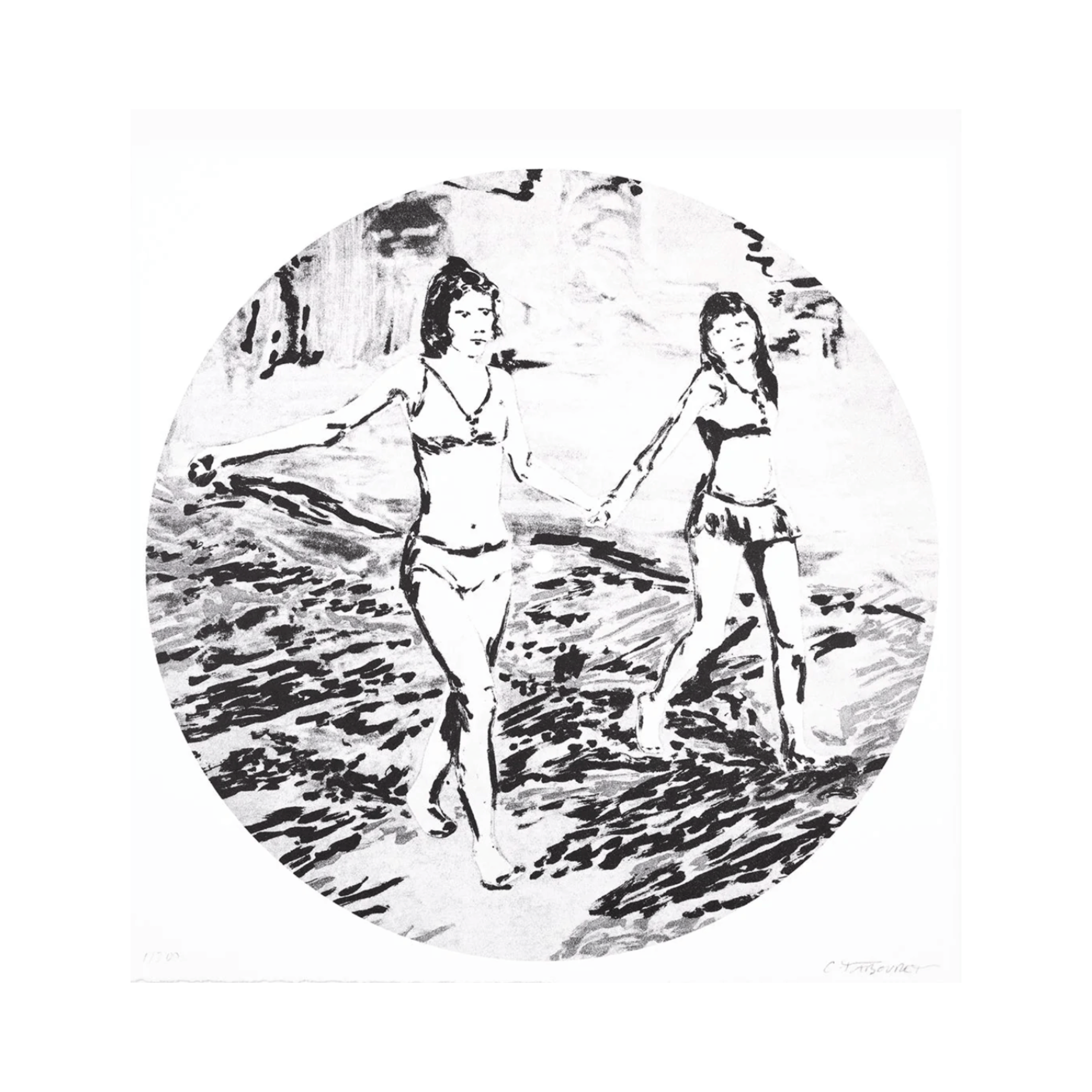 Claire tabouret, LIGHT PAST BLUE (2019) - Lithograph, hand-signed and numbered