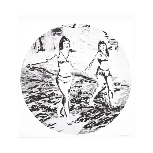Claire tabouret, LIGHT PAST BLUE (2019) - Lithograph, hand-signed and numbered
