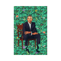Kehinde Wiley  - Barack Obama, 2018 - Color offset lithograph