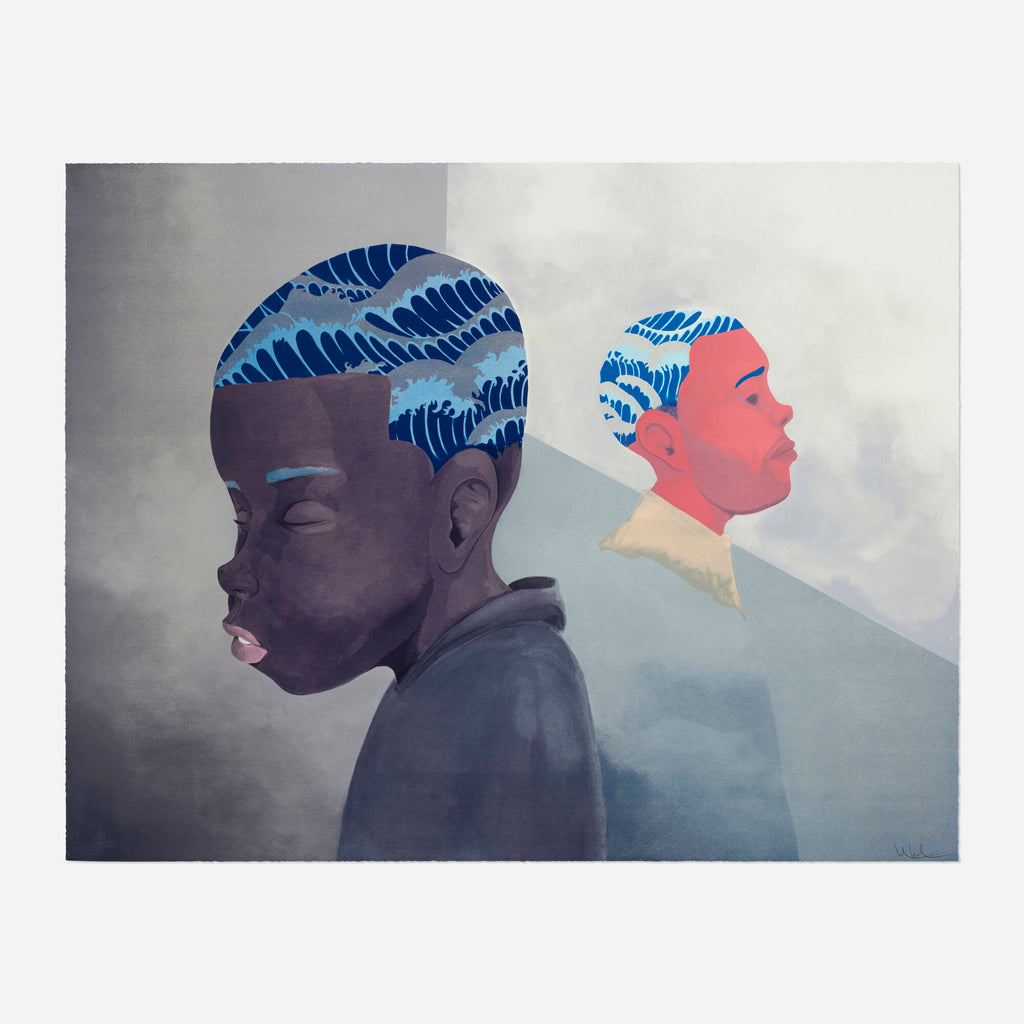 Hebru Brantley, Two Men Sporting Waves (PP)