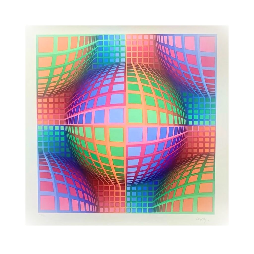 Victor Vasarely - Untitled - Lithographie - Lithograph on paper