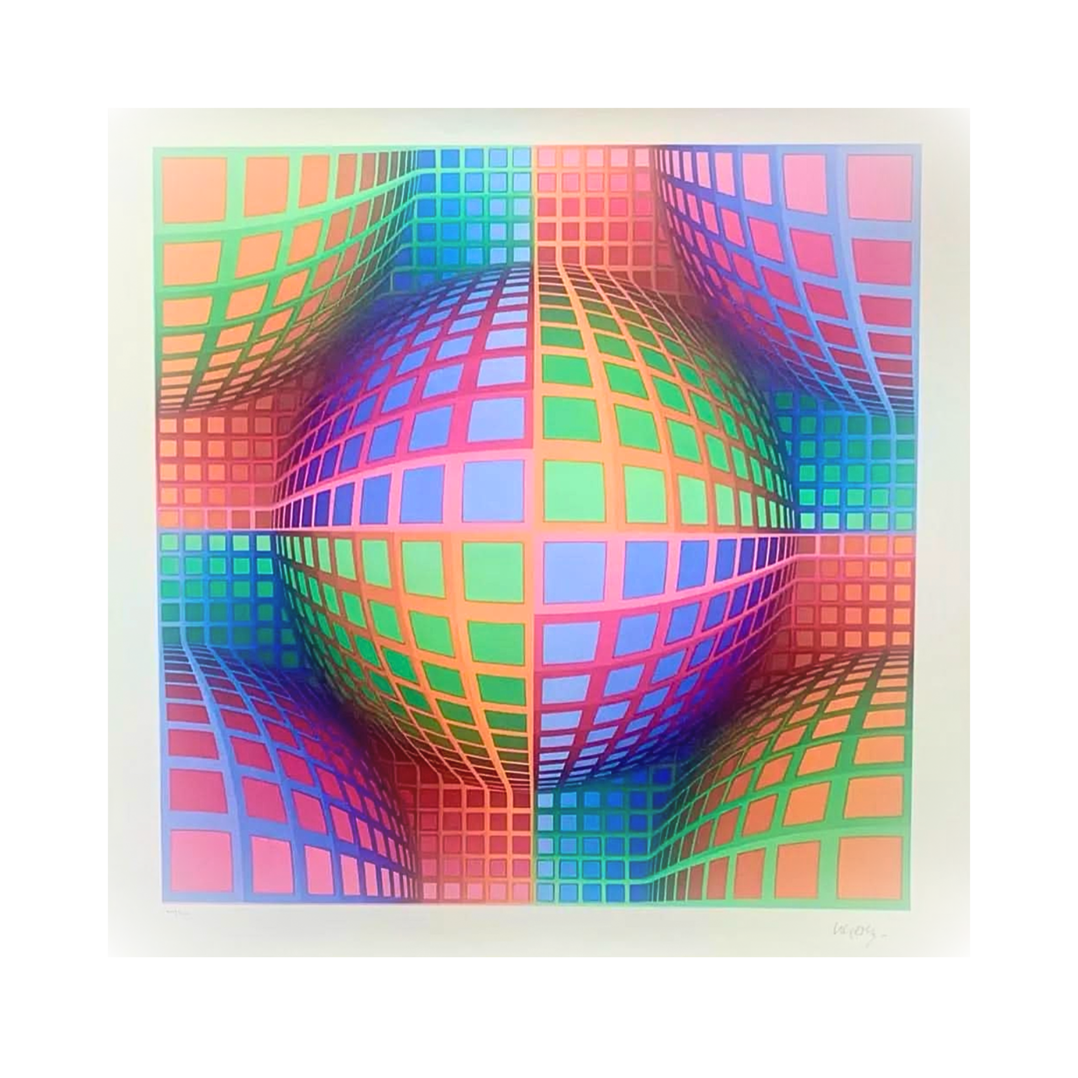 Victor Vasarely - Untitled - Lithographie - Lithograph on paper