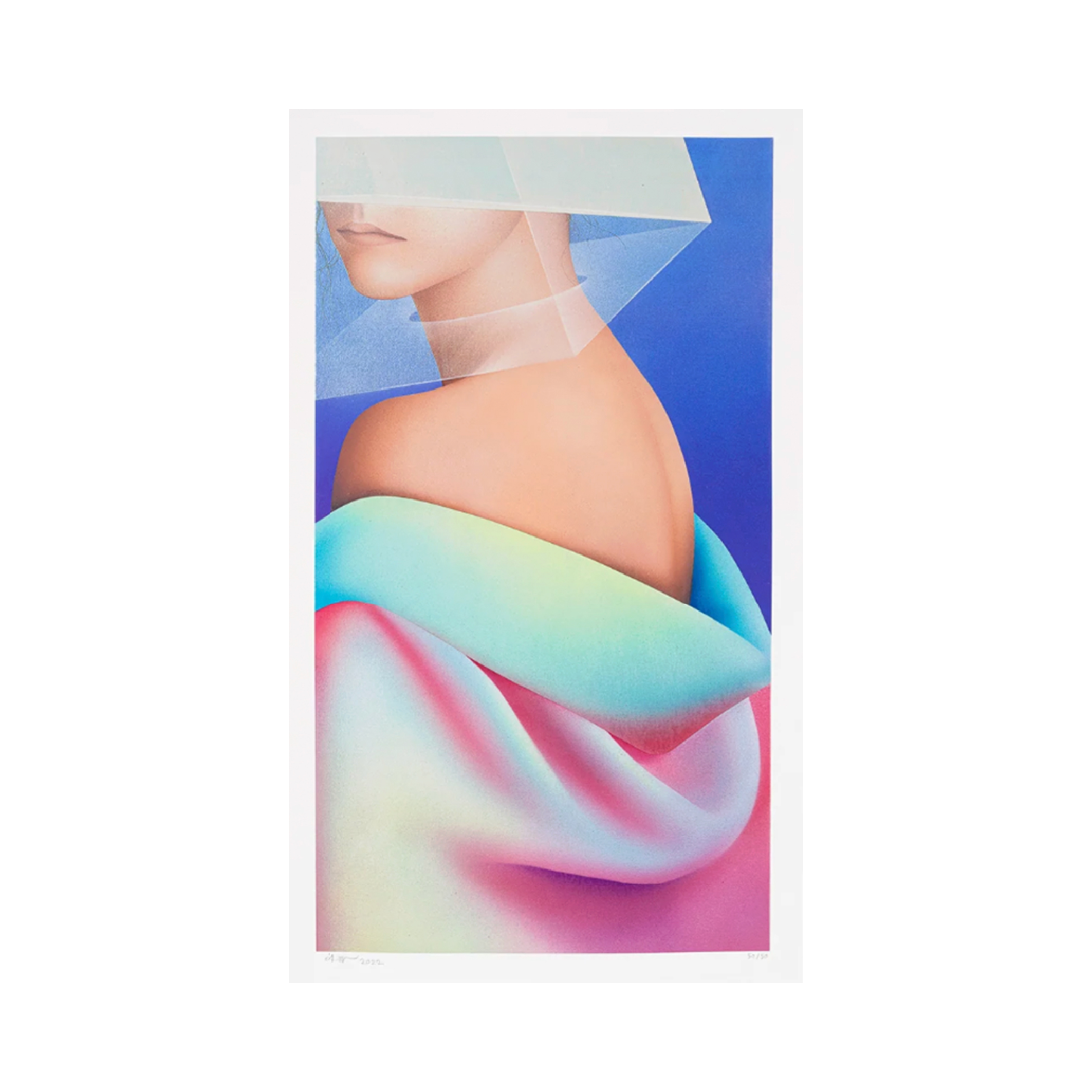 ARGHAVAN KHOSRAVI, The Glass Box, 2022 - Screenprint on paper