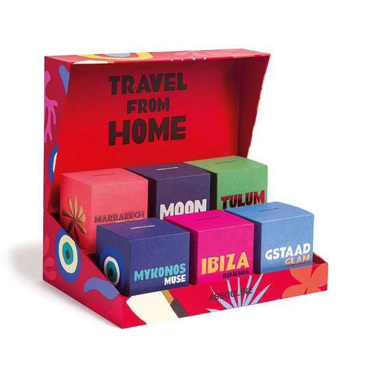 Set of 6 scented candles - Travel from Home - Assouline