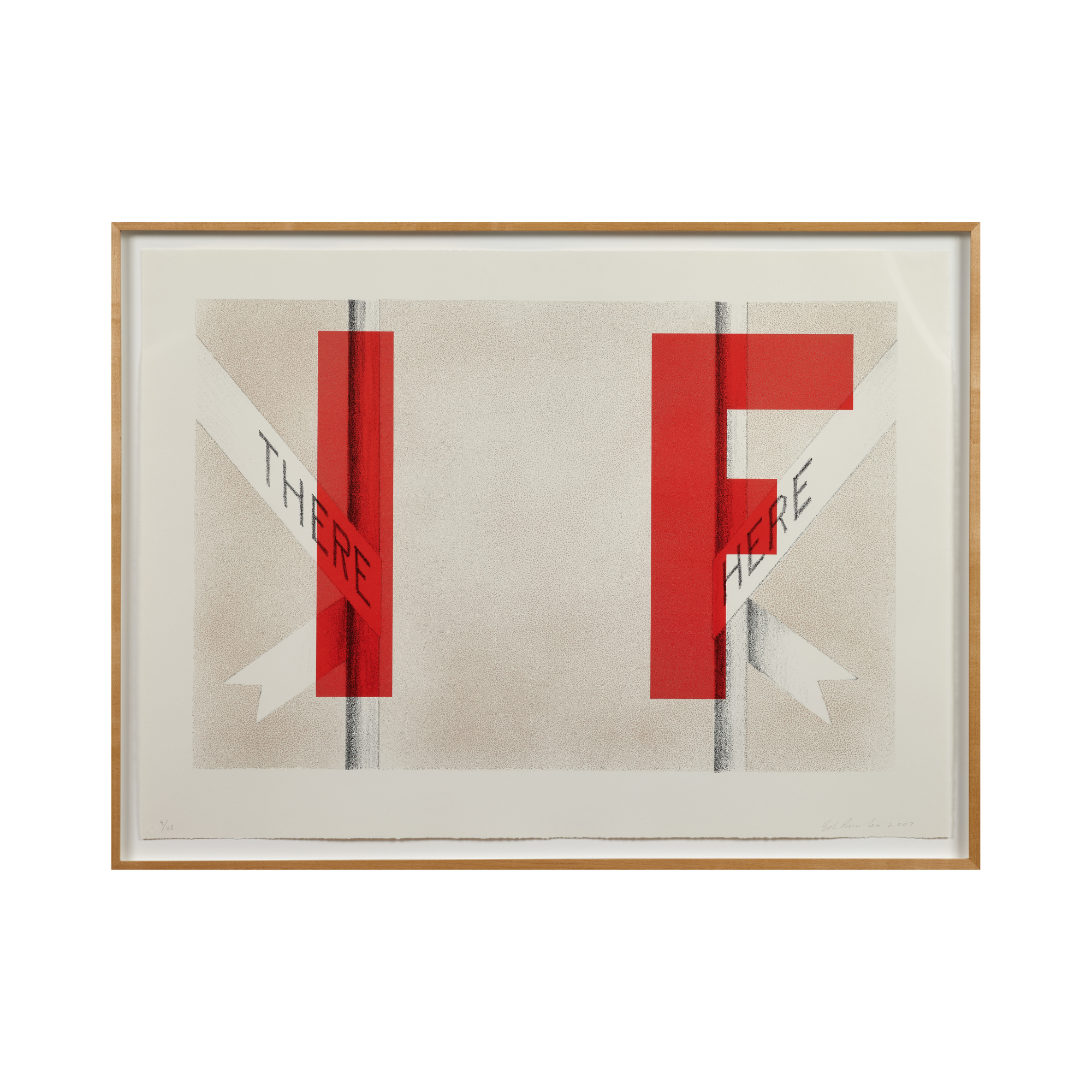 Ed Ruscha - There and here (state 2) - 2007 I Limited Edition