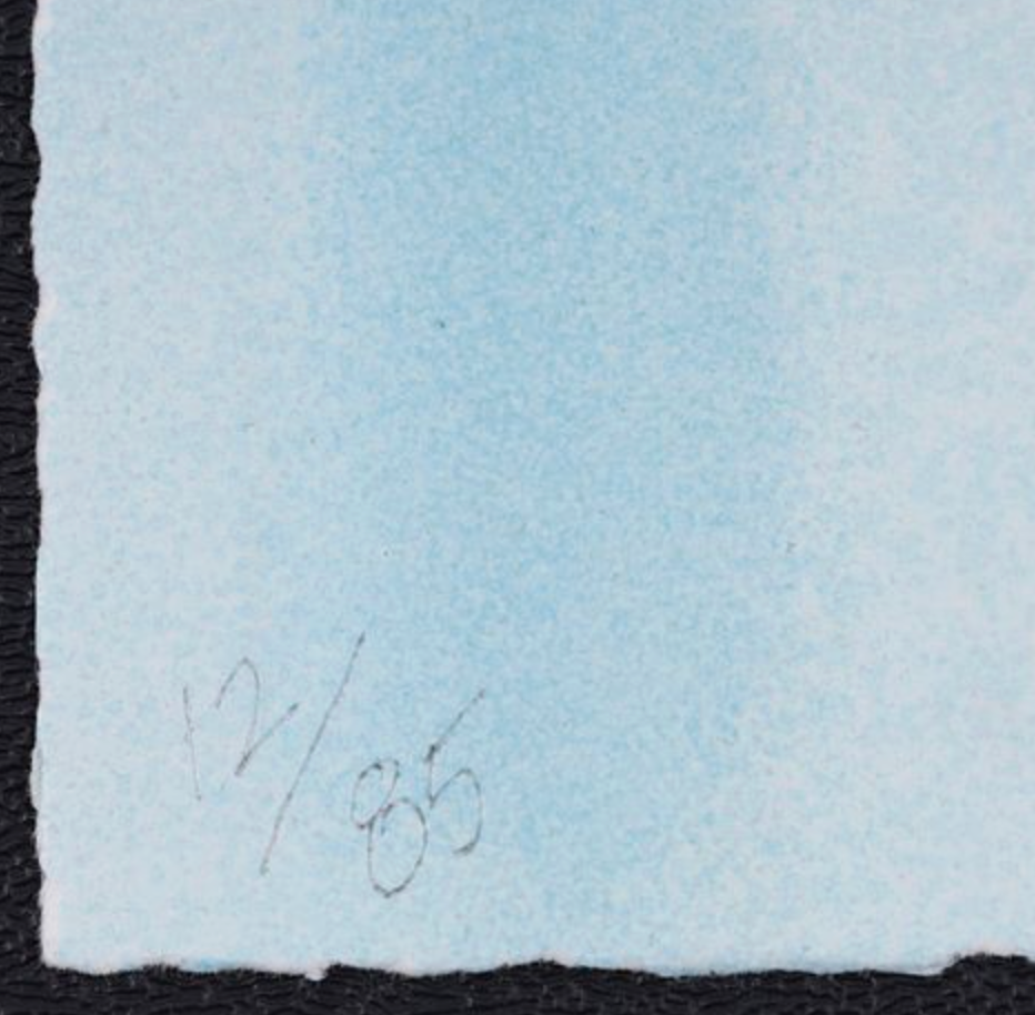 alt="Piano Lesson 2022 after Jean-Michel Basquiat estate stamp on verso detail"
