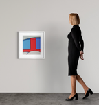 alt="KAWS Untitled KAWS x MOCAD 2019 silkscreen displayed framed on gallery wall"
