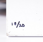 alt="Julian Opie Ian 2017 edition number 18 of 20 detail on reverse"
