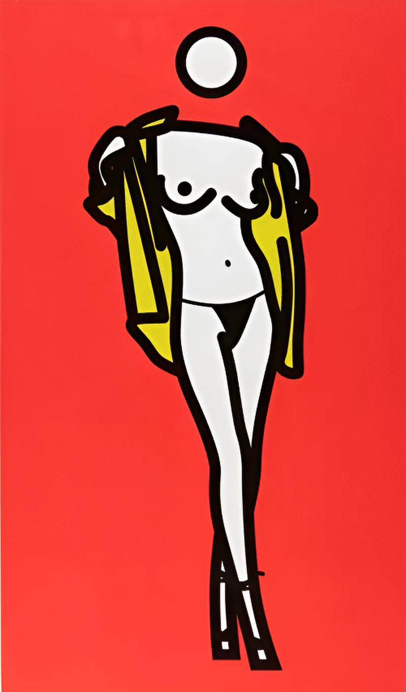 Julian Opie - Woman Taking Off Man's Shirt (2003)