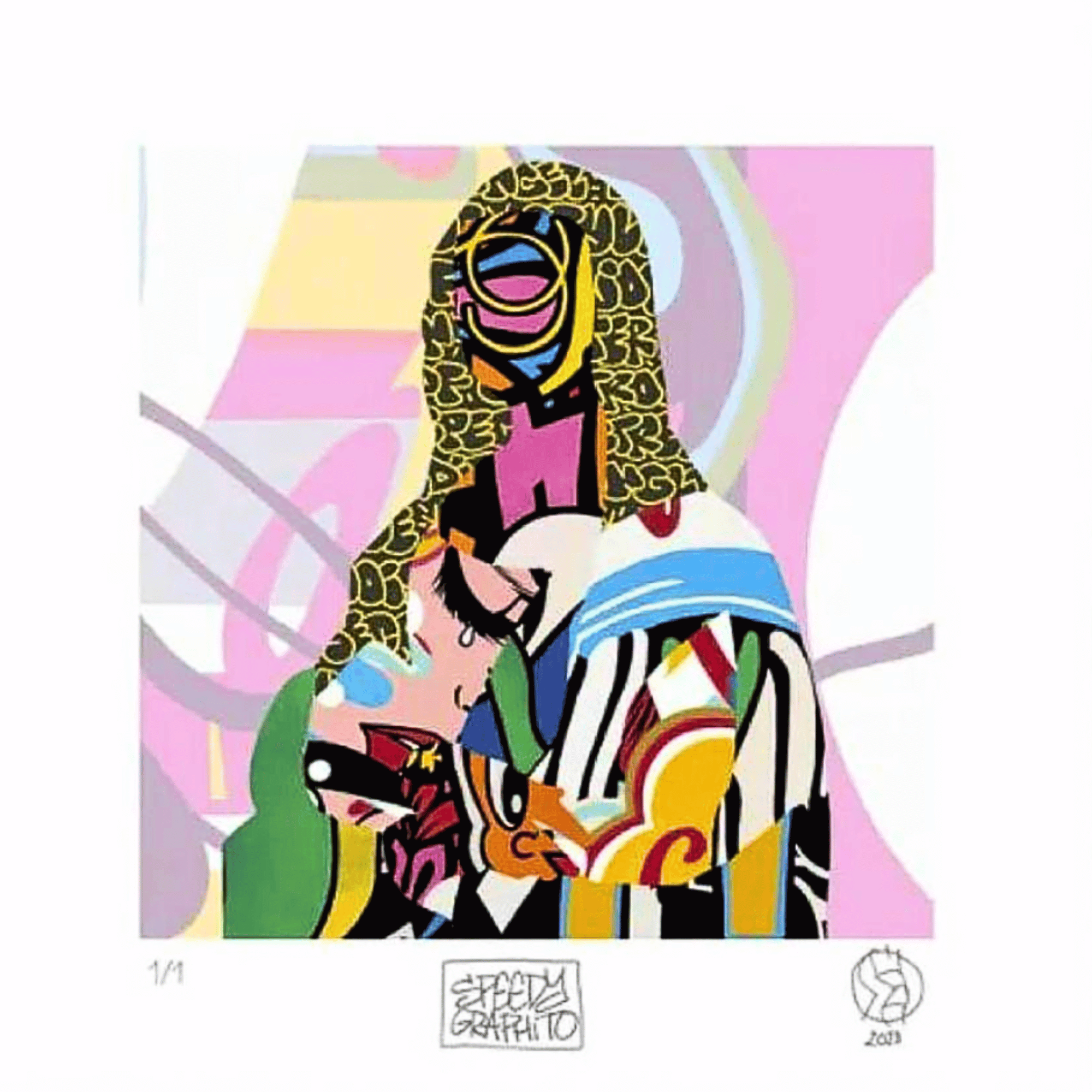 Speedy Graphito, Mona Lisa (Main Edition) - Unique screenprint 1/1 on 300gsm high-quality cotton art paper