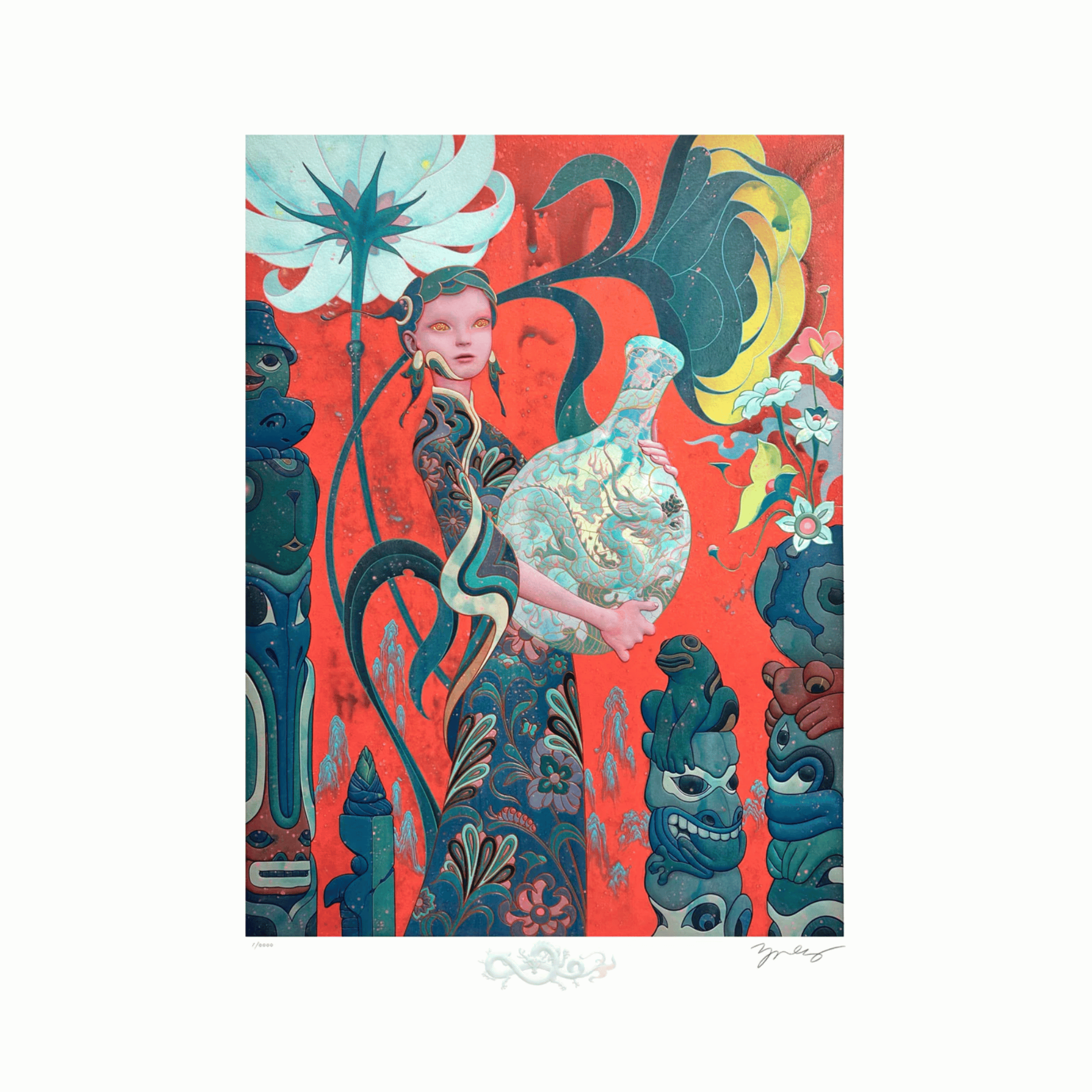 James Jean, Dragon II - Lithograph on 130lb archival paper with protective varnish