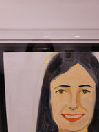 Alex Katz Tarajia 2013 oil on board portrait painting
