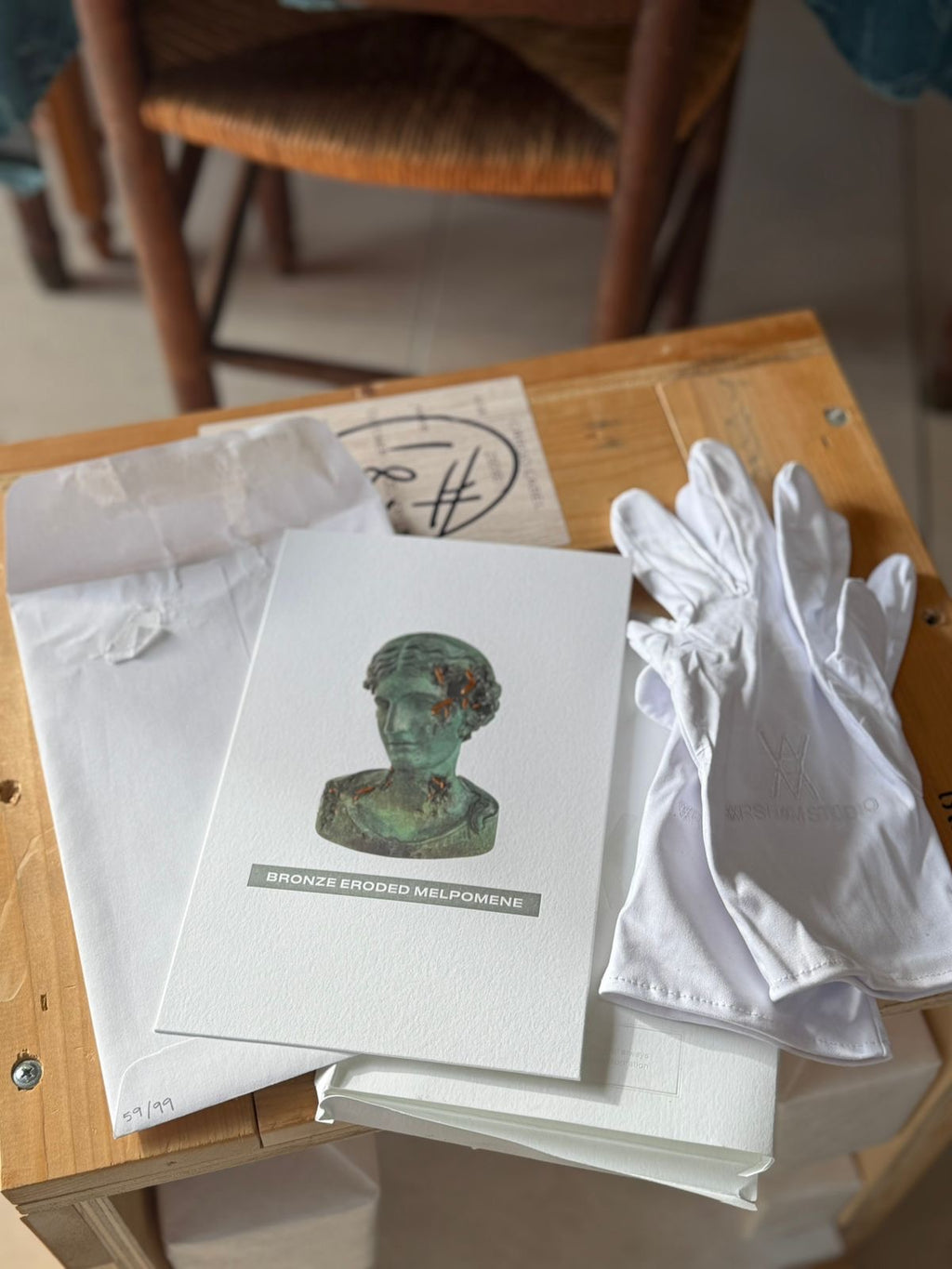 Daniel Arsham - Melpomène in Eroded Tiffany Green Bronze (2021)