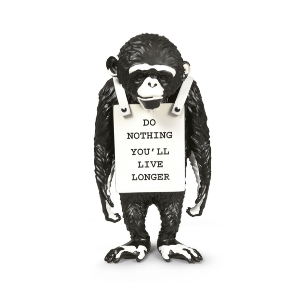 Banksy x Medicom, Monkey "Non fare nulla vivrai più a lungo" 2