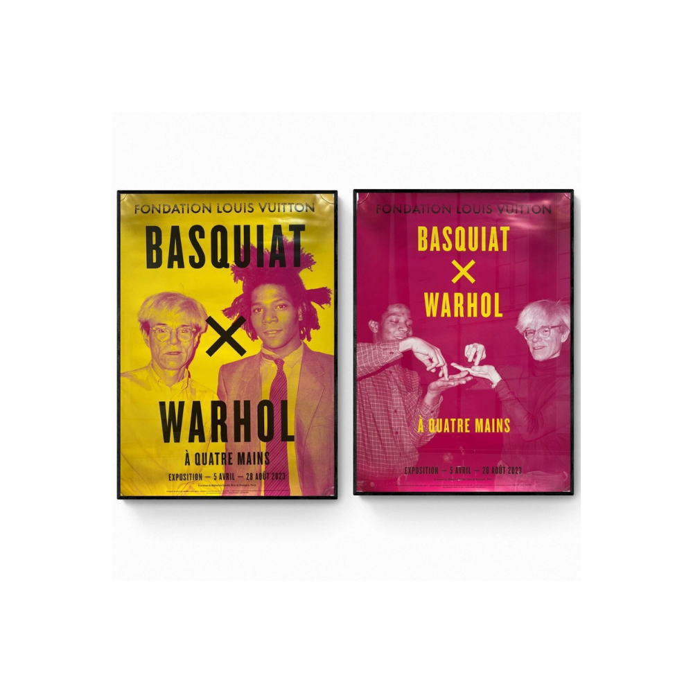 BASQUIAT x WARHOL - SET ORIGINALE DI MANIFESTI DELLA MOSTRA - FONDATION VUITTON PARIS - 2023