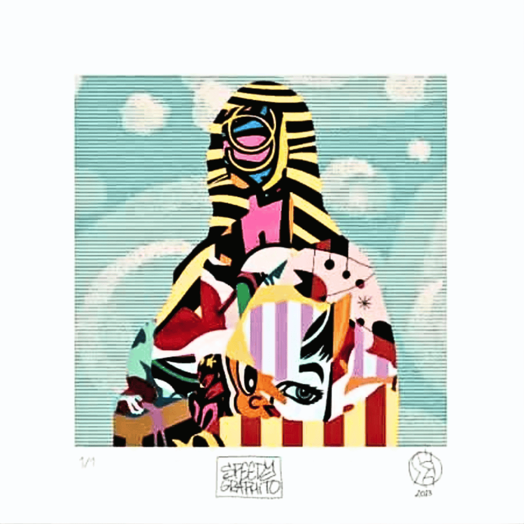 Speedy Graphito, Mona Lisa (Main Edition) - Unique screenprint 1/1 on 300gsm high-quality cotton art paper