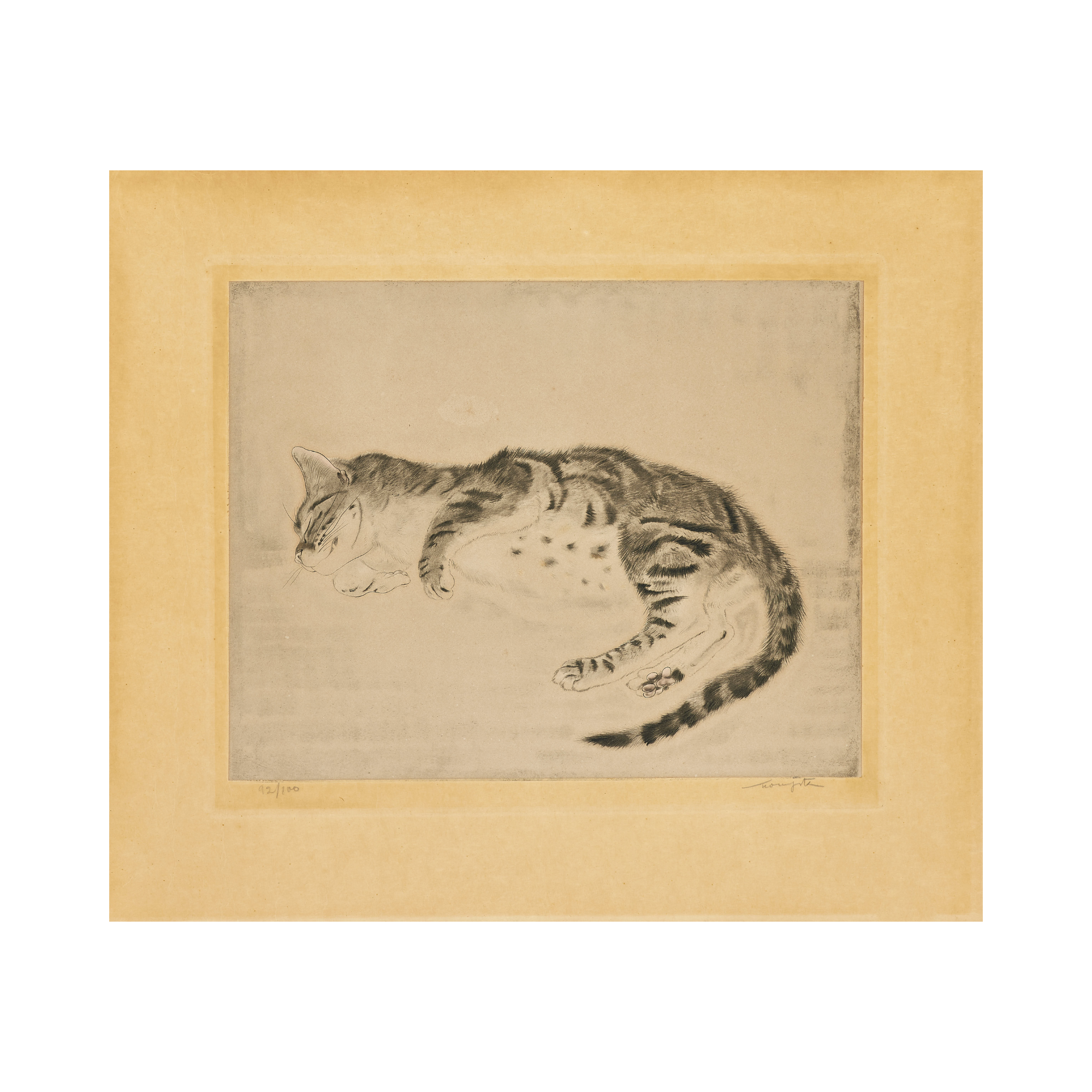 Léonard Tsuguharu Foujita - Sleeping Cat (1929) I Limited Edition