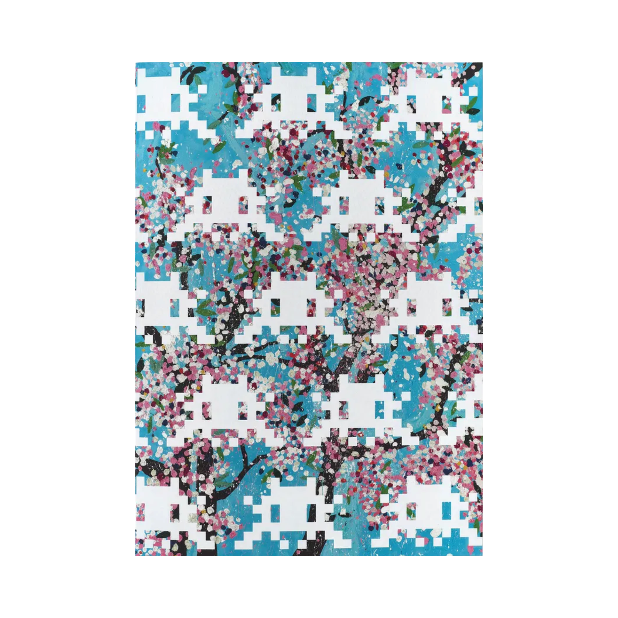 Damien Hirst & Invader – Invaded Blossom | Official A4 Notebook
