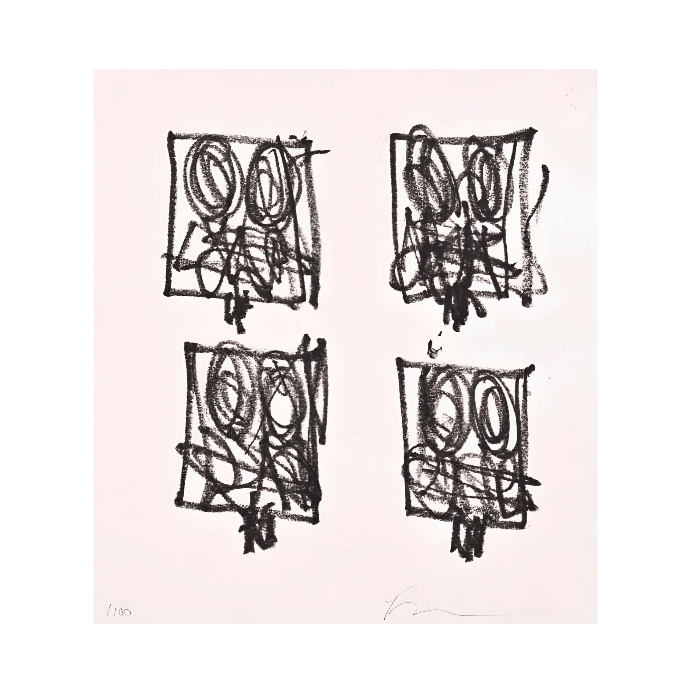 Rashid Johnson - Untitled Anxious Print, 2023 - Etching on copper plate, printed on 300gsm Hahnemühle paper