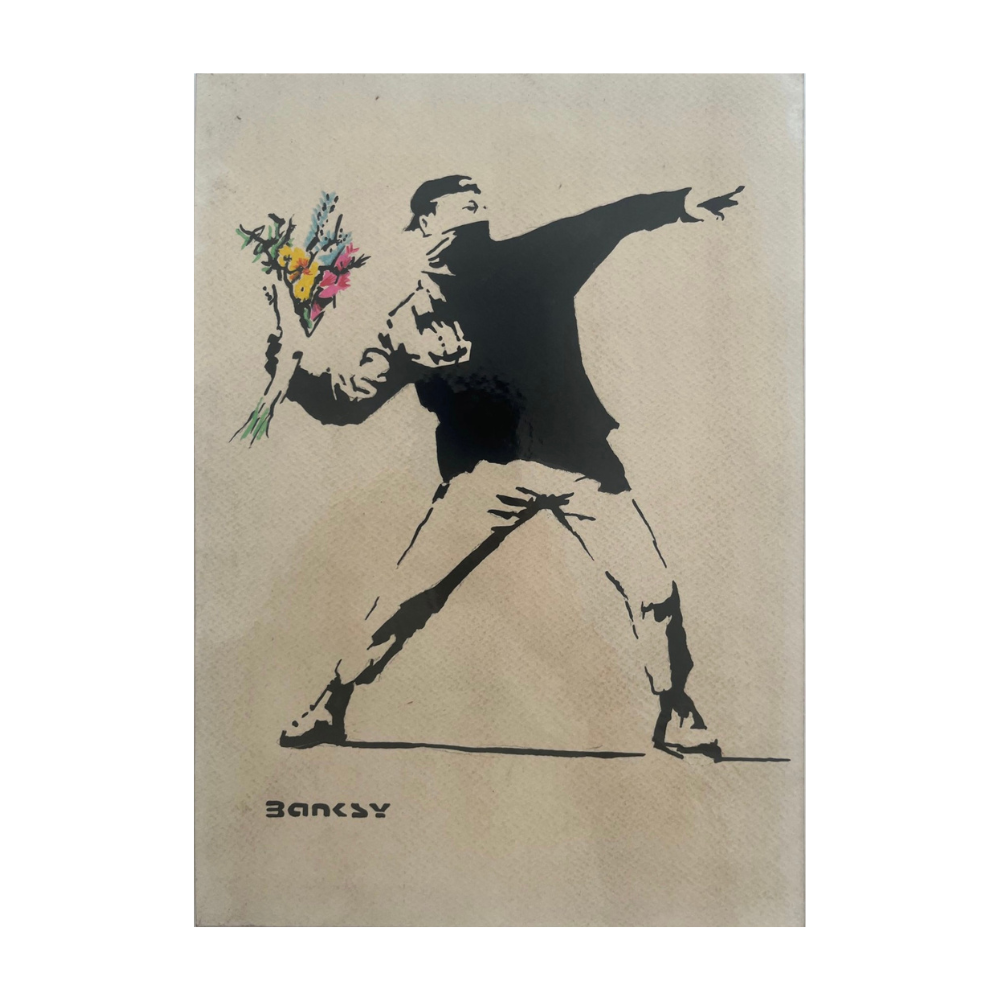 BANKSY x MOMA - Sigue tus sueños - Dibujo sobre papel de arte