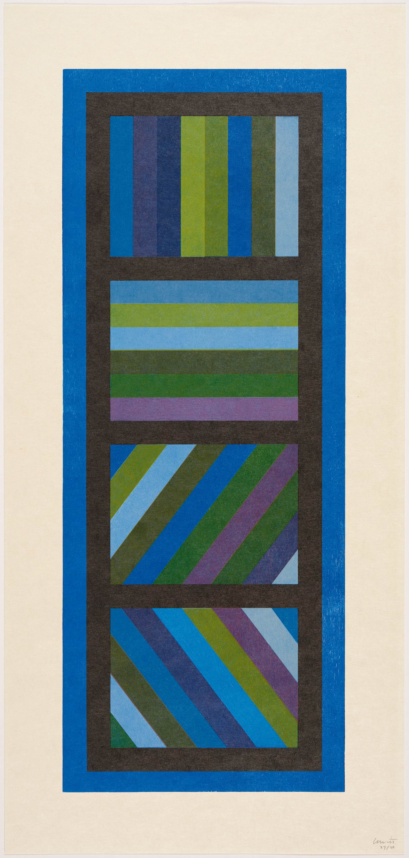 SOL LEWITT - Bands of Color in Four Directions (Vertical)