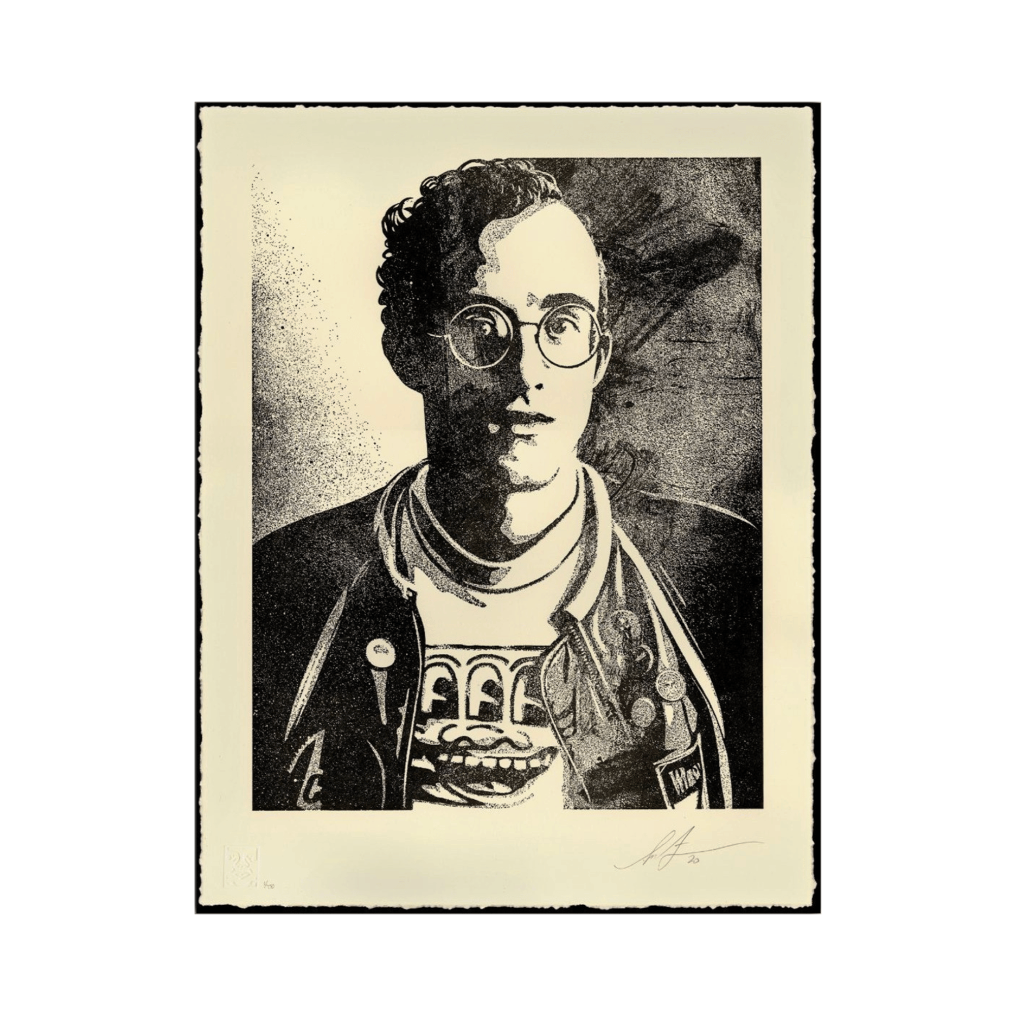 Shepard Fairey  - Art Is For Everybody, 2020 - Letterpress print on cream cotton paper with hand-debossed borders