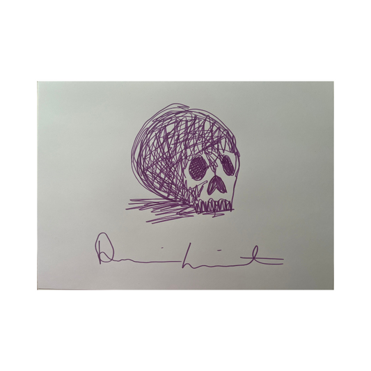 Damien Hirst - Skull - Dessin à l'encre