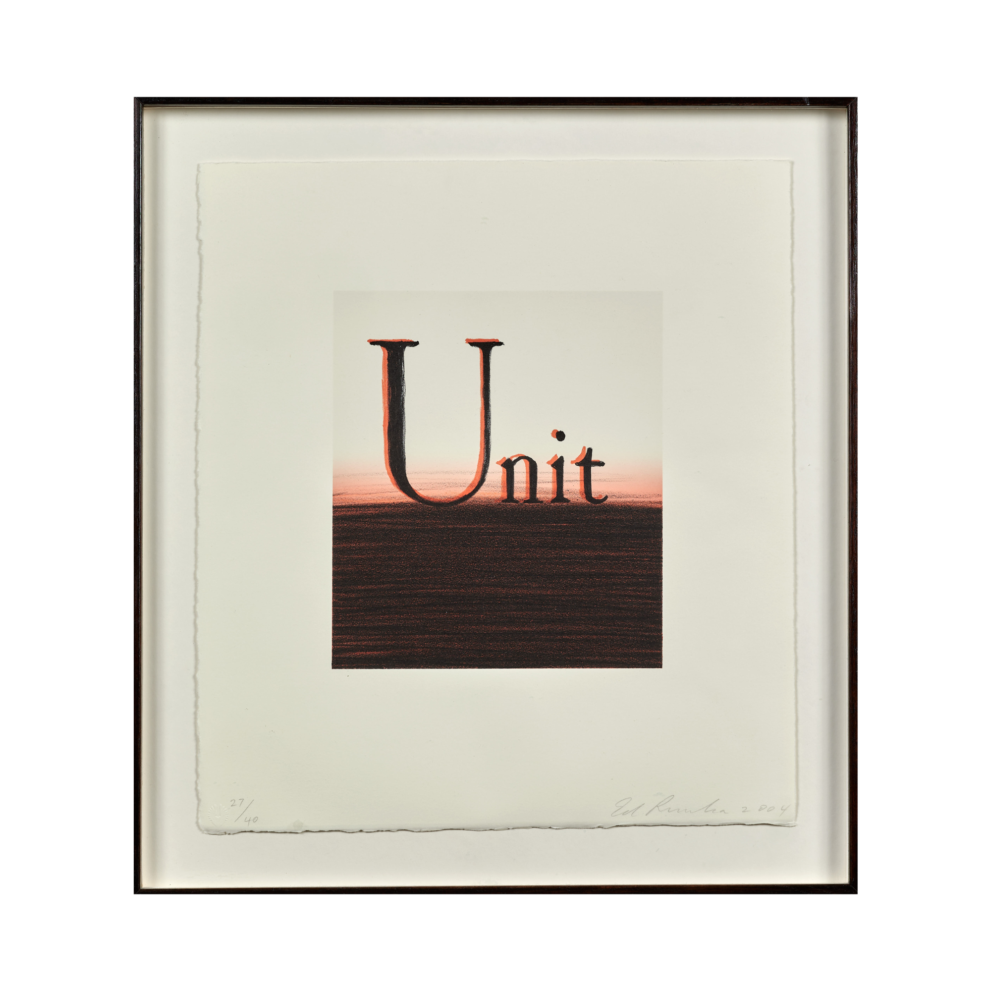 Ed Ruscha - Unit (2004) I Limited Edition