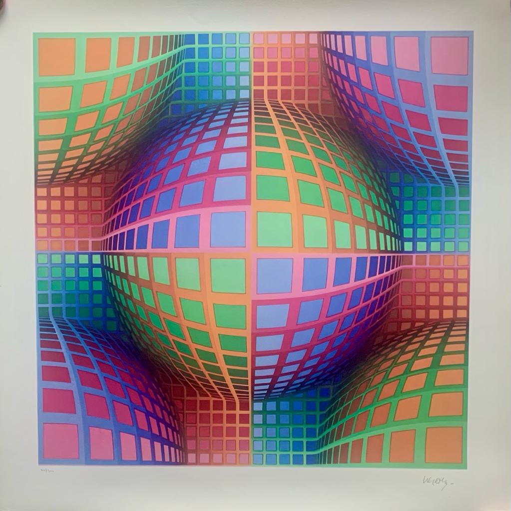 Victor Vasarely - Senza titolo - Litografia