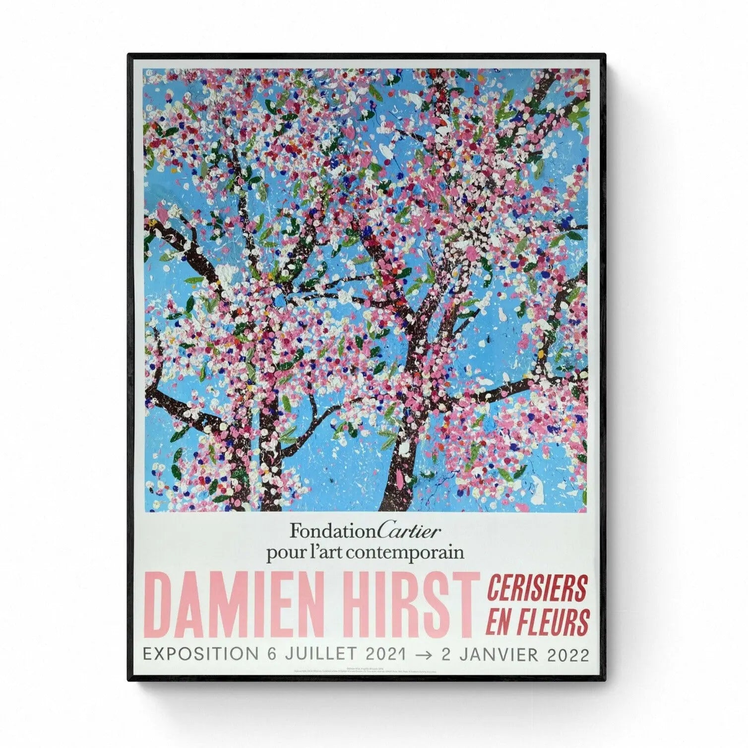 Damien Hirst - Cherry Blossom - Fondation Cartier Paris ©, Affiche originale d'exposition 2/6 L.Y.N.A.R.T Store