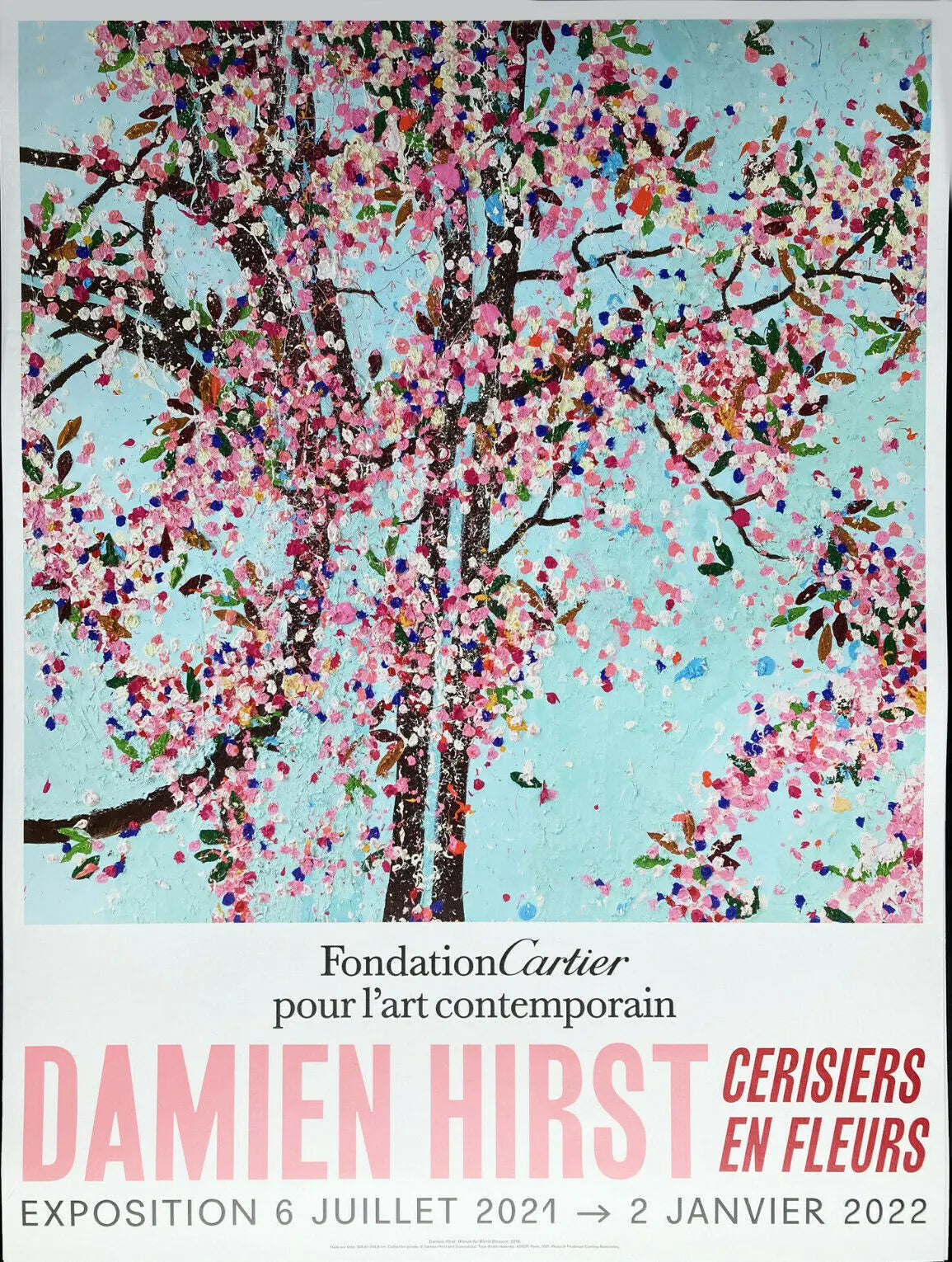 Damien Hirst - Cherry Blossom - Fondation Cartier Paris ©, Affiche originale d'exposition 3/6 L.Y.N.A.R.T Store