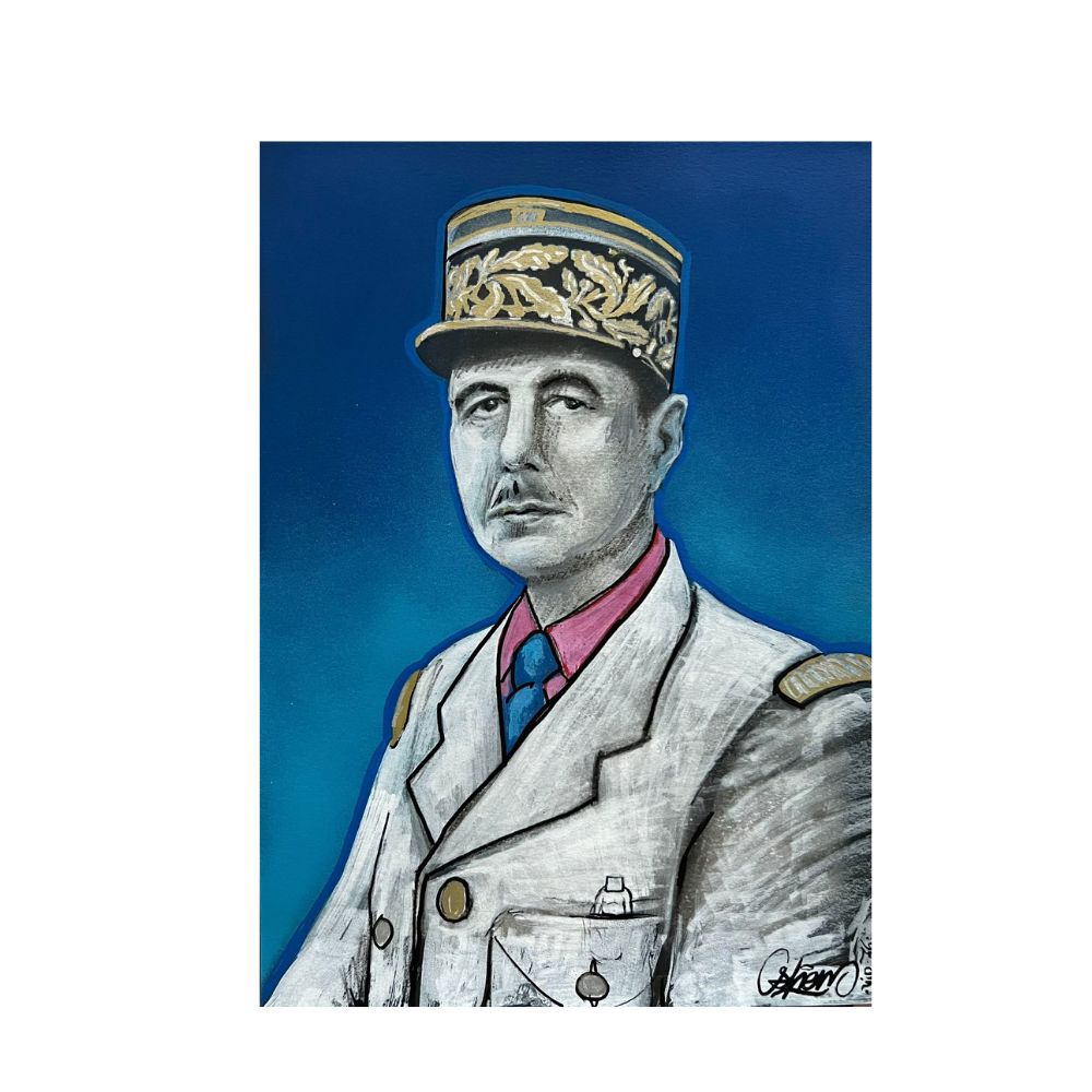DIAGRAMMA - Generale de Gaulle - Disegno originale