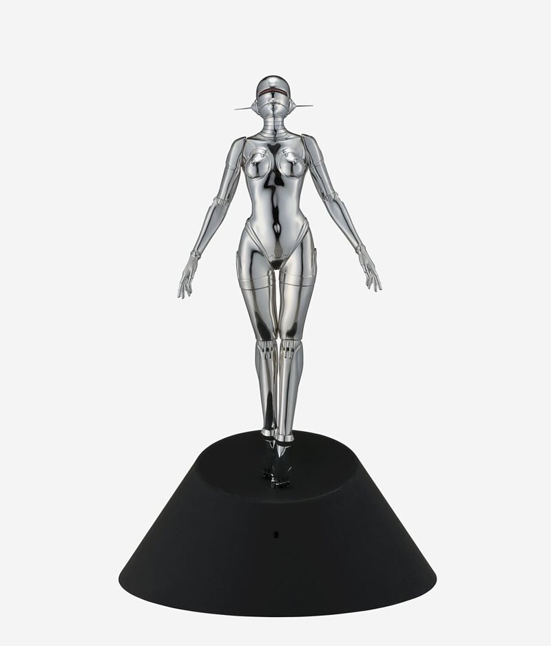 Hajime Sorayama - Robot sexy fluttuante in argento