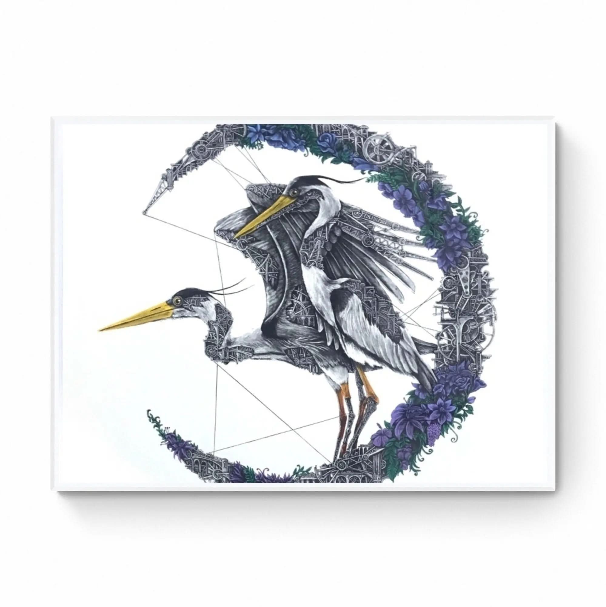 ARDIF, Heron Mechanimal - Screen print on paper