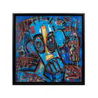 Aboudia - Untitled, (2022) - Oil and newspaper collage on canvas