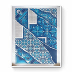 Add Fuel , Intermission, 2021 - Five-color screen print (blue and silver), hand-pulled and hand-embellished on 300 g/m² Keaykolour white paper