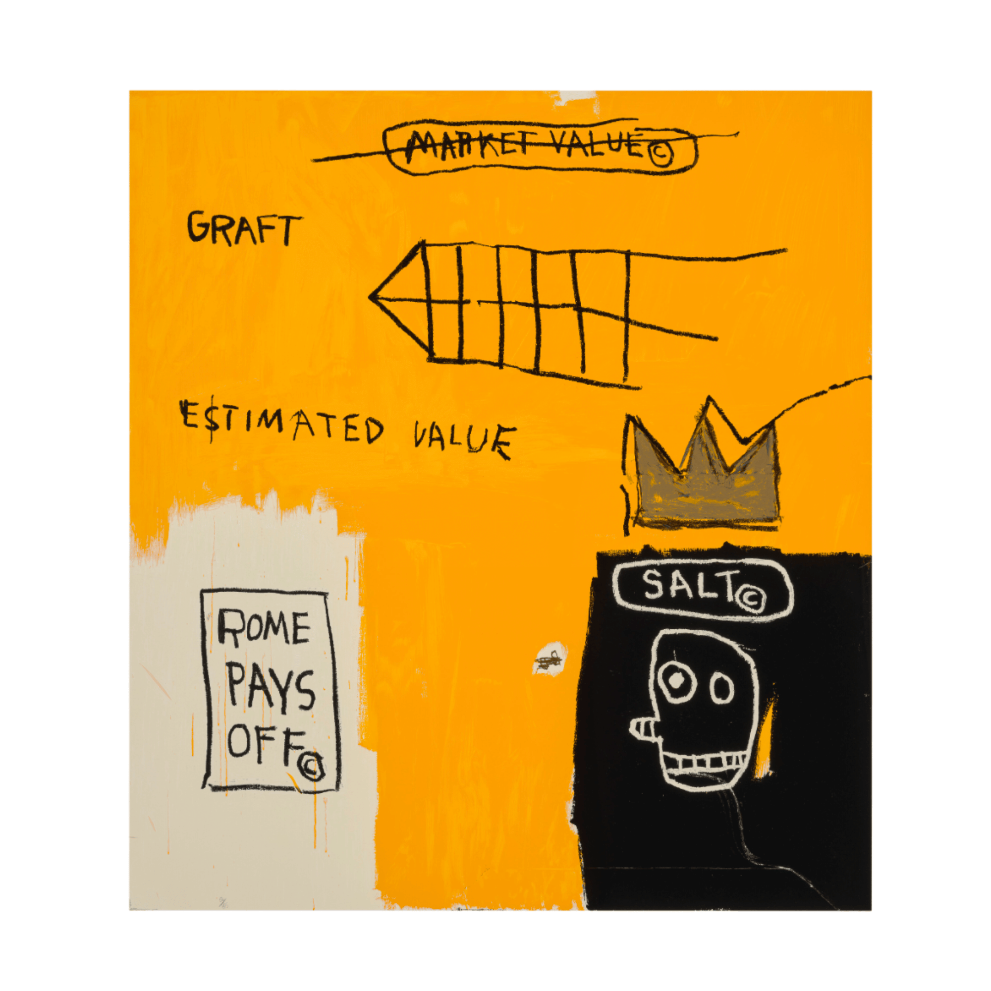 After Jean-Michel Basquiat, Rome Pays Off, from Portfolio II, 2004 LYNART STORE