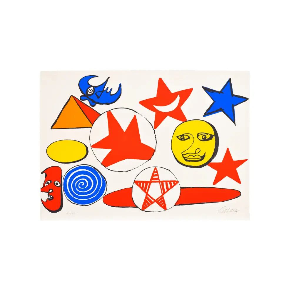 Alexander Calder, Untitled, L'etoile rouge (The Red Star) 1976 - Lithograph in colors