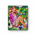 Allison Zuckerman, Sunshine Delight - Color screenprint with white gold leaf, printed on fine art paper
