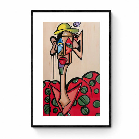 Andres Valencia - Alberto der Clown, handgefertigte Lithographie