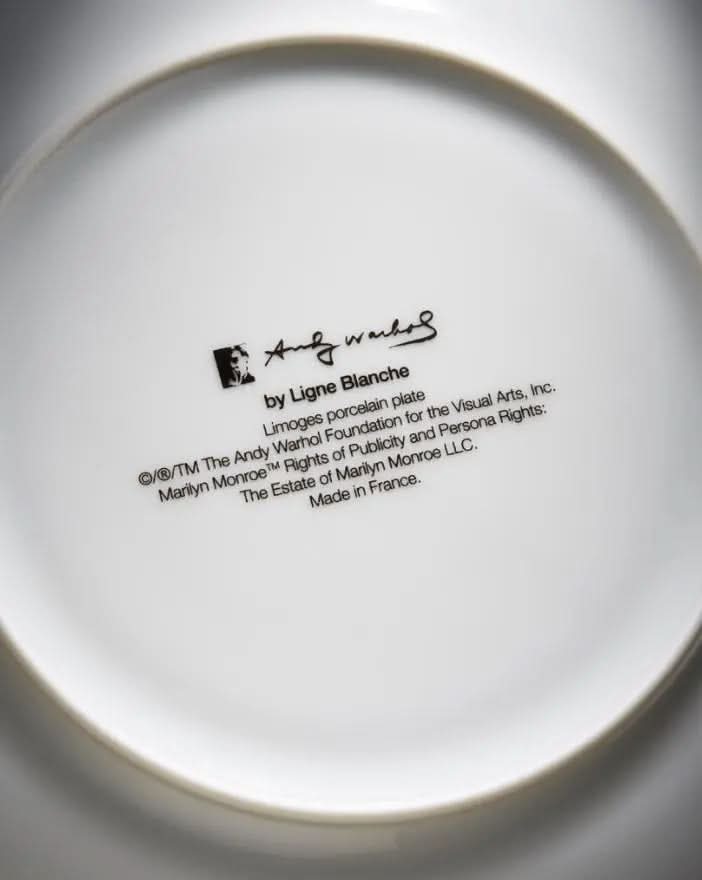 Andy Warhol, Assiette en Porcelaine, Marilyn Bleue LYNART STORE