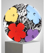 Andy Warhol, Porcelain Plate, Flowers Violet LYNART STORE