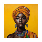 Ansou Niabaly, Golden Grace, 2024 - Hand-enhanced color serigraphy on fine art paper