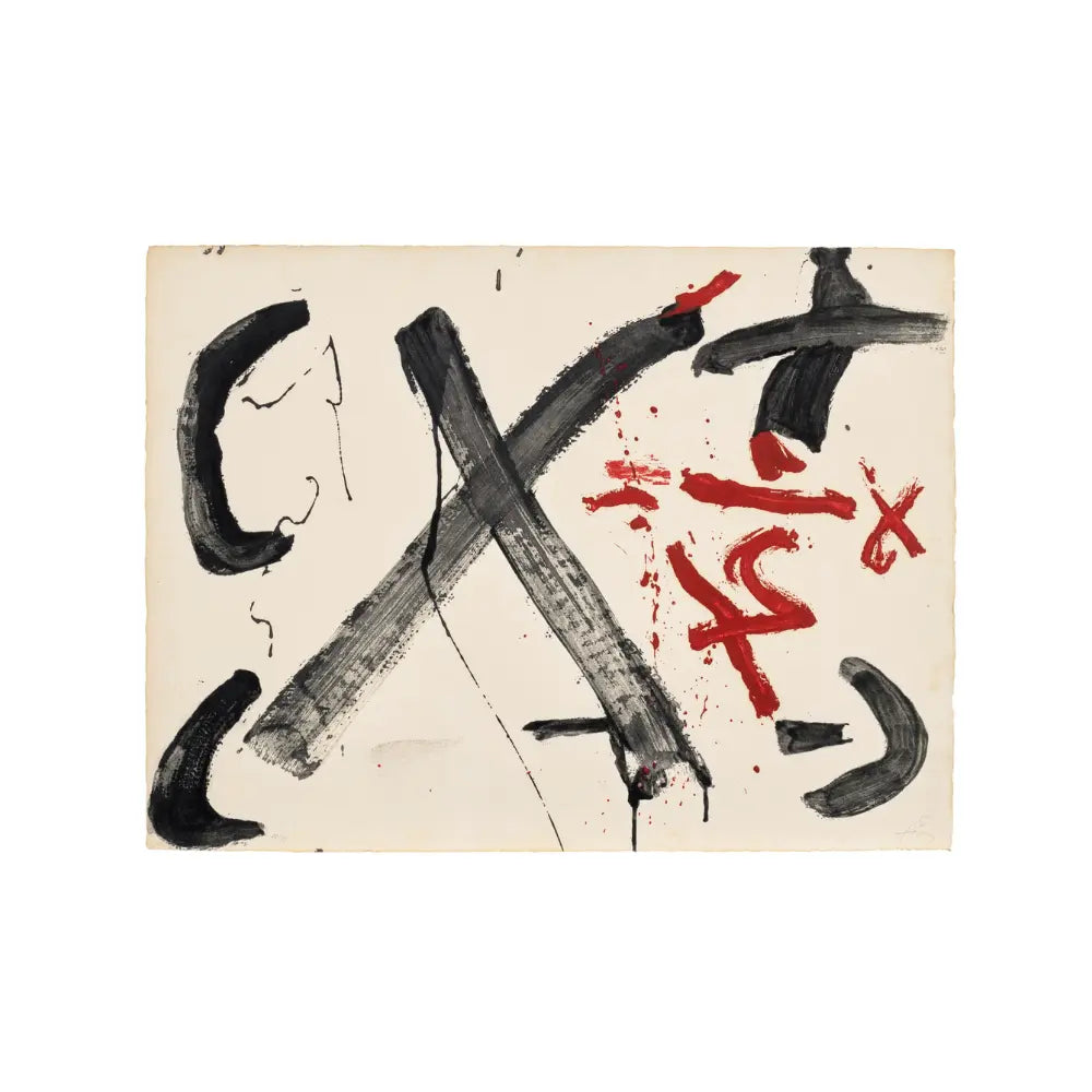 Antoni Tàpies, Gran X, from Negre i Roig (Large X, from Black and Red) (G. 615), 1976 LYNART STORE