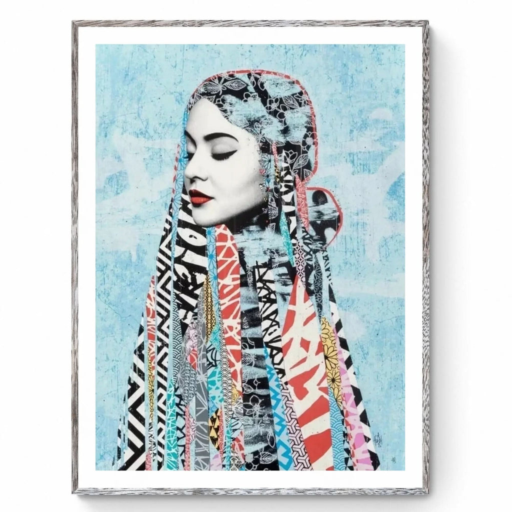 Arcane (Shadow Blue)  - Hush - 21-layer screenprint, including gloss UV black, on 350 gsm handmade Somerset Satin cotton paper